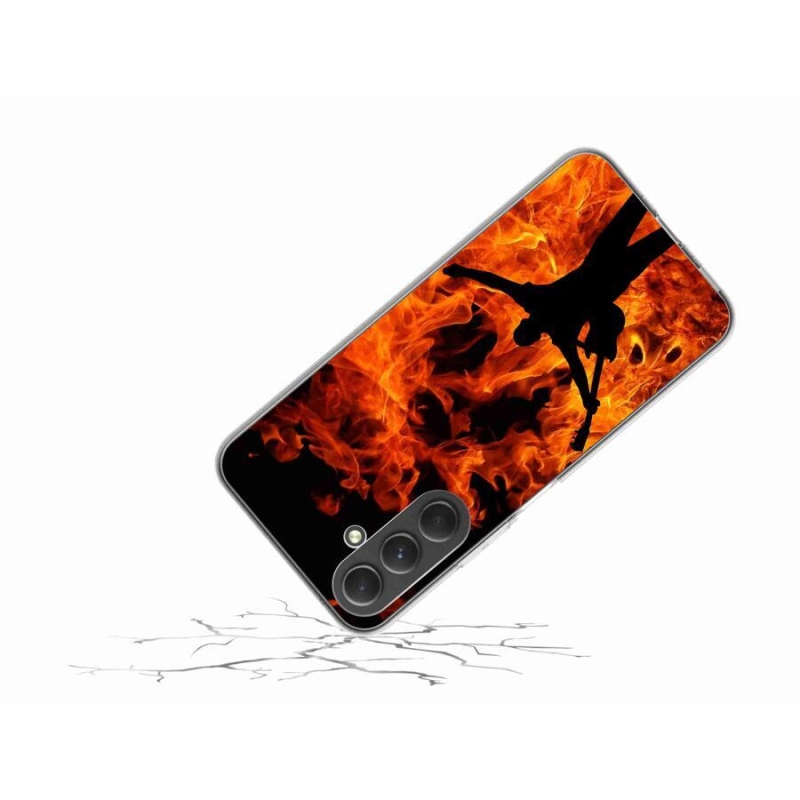 Gél borító mmCase Samsung Galaxy A54 5G - zenész és tűz