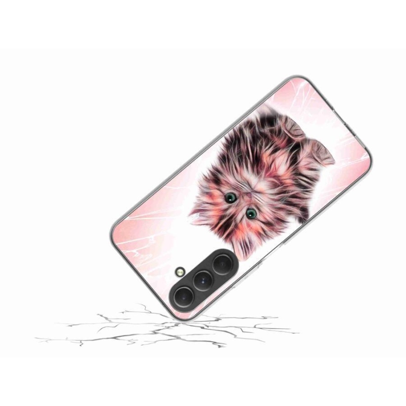 Gél borító mmCase Samsung Galaxy A54 5G - aranyos cica - Samsung Galaxy A54 5G számára