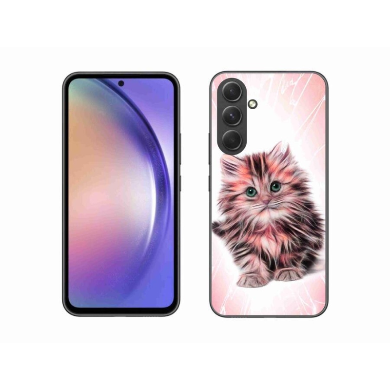 Gél borító mmCase Samsung Galaxy A54 5G - aranyos cica - Samsung Galaxy A54 5G számára