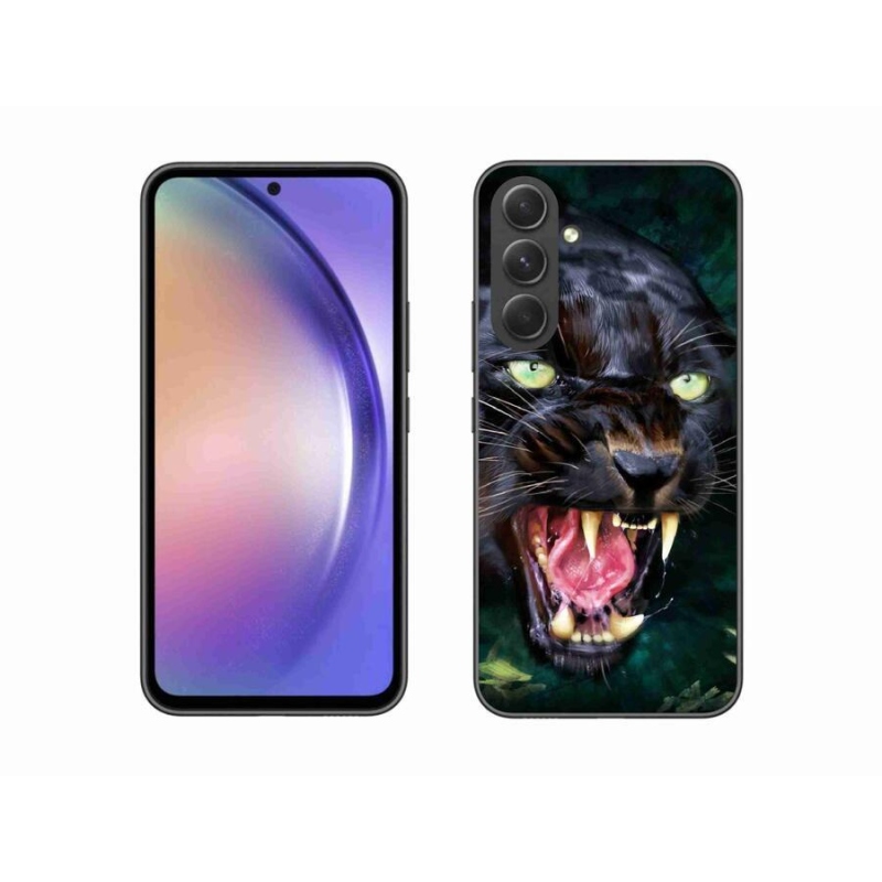 Zselés borítás mmCase Samsung Galaxy A54 5G - dühös fekete párduchoz