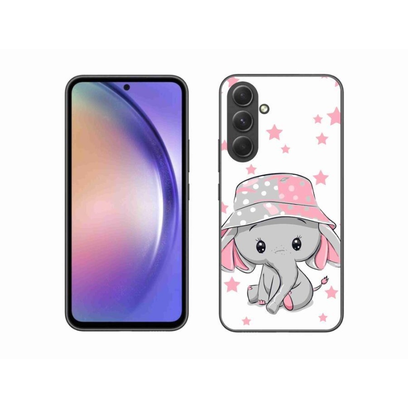 Gél védőhuzat mmCase Samsung Galaxy A54 5G - rózsaszín elefánthoz