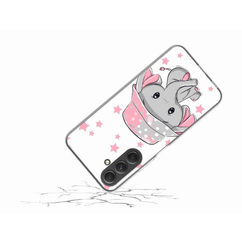 Gél védőhuzat mmCase Samsung Galaxy A54 5G - rózsaszín elefánthoz