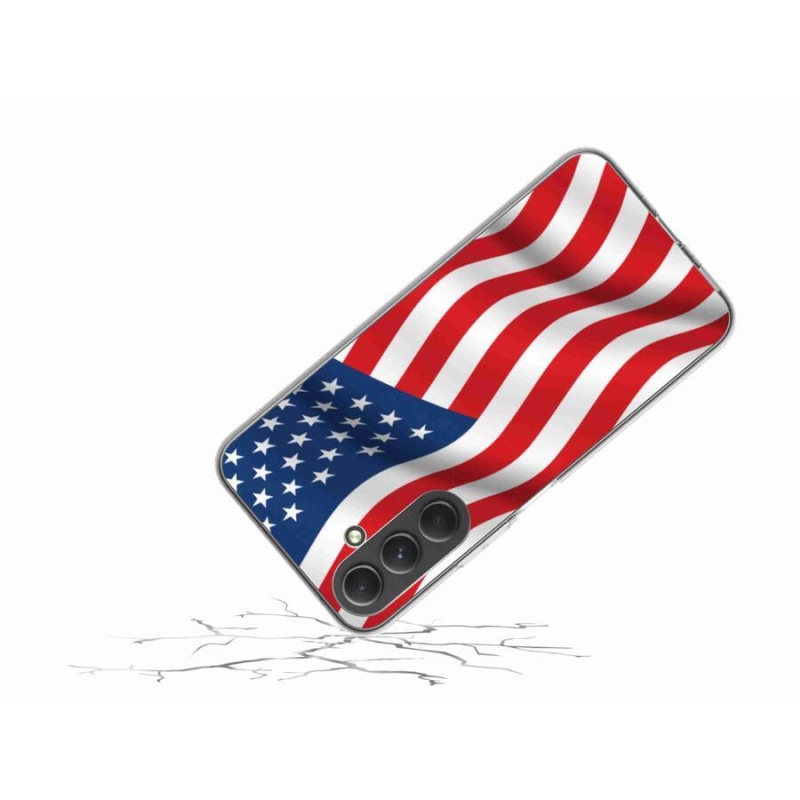 Gél védőhuzat mmCase Samsung Galaxy A54 5G - amerikai zászlóhoz