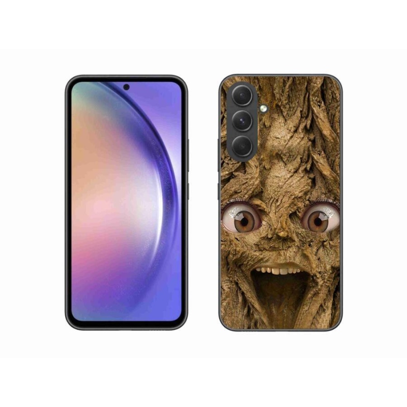 Gél borítás mmCase Samsung Galaxy A54 5G - vidám fa szemekkel