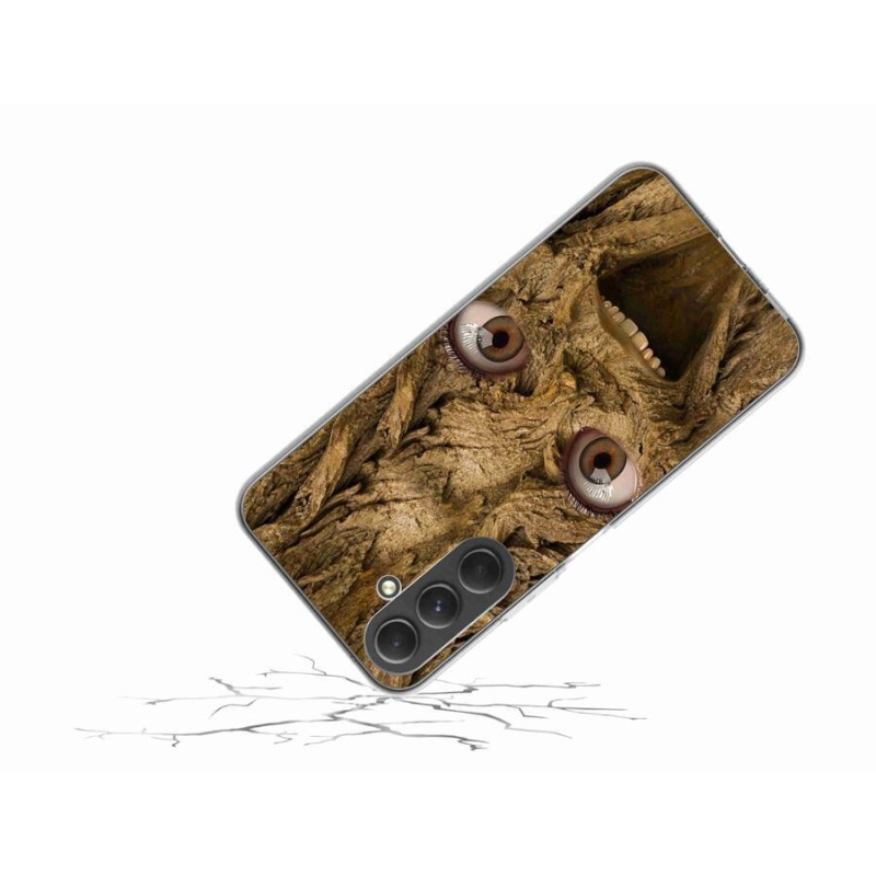 Gél borítás mmCase Samsung Galaxy A54 5G - vidám fa szemekkel