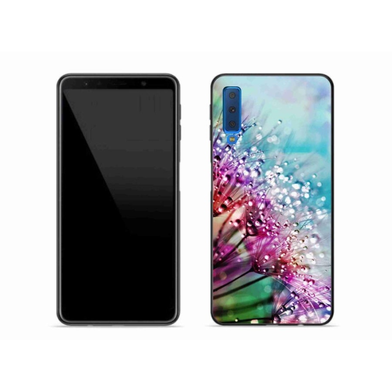 Gél borítás mmCase mobiltelefonhoz Samsung Galaxy A7 (2018) - színes virágok