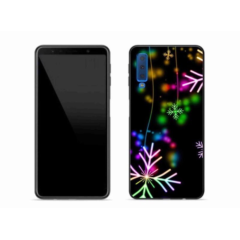 Gél borítás mmCase a mobiltelefonra Samsung Galaxy A7 (2018) - színes pelyhek