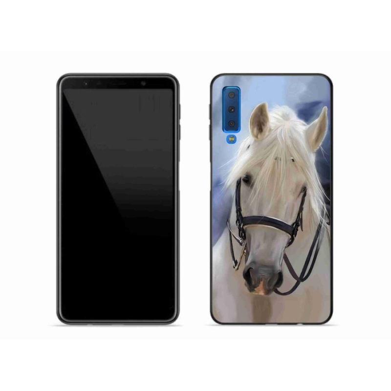 Gél védőhuzat mmCase Samsung Galaxy A7 (2018) - fehér ló