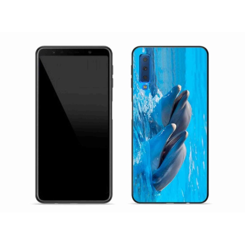 Zselés borítás mmCase Samsung Galaxy A7 (2018) - delfinek