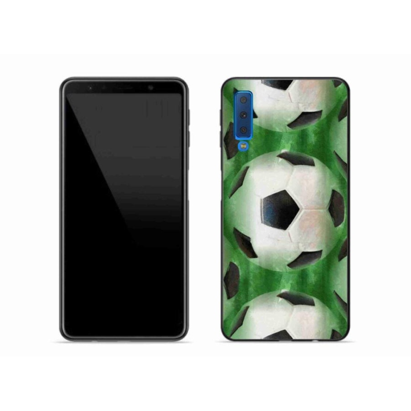 Gél borító mmCase a mobiltelefonon Samsung Galaxy A7 (2018) - focilabda