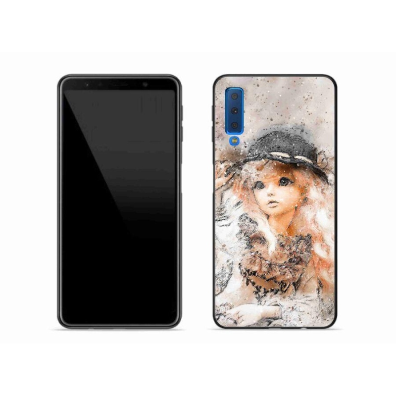 Zselés borítás mmCase Samsung Galaxy A7 (2018) - kalapos lányhoz