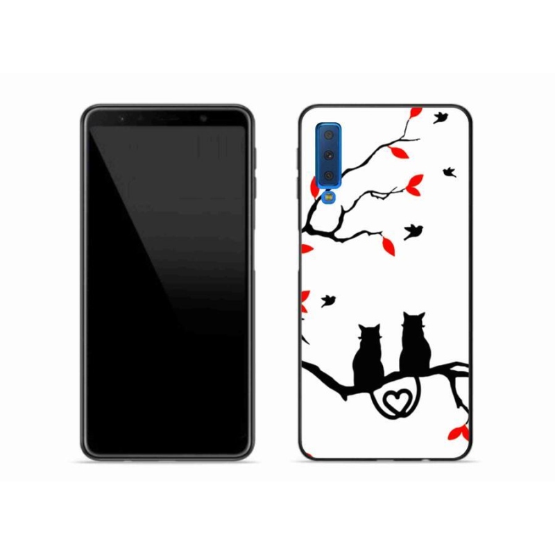 Gél borítás mmCase Samsung Galaxy A7 (2018) - macska szeretet