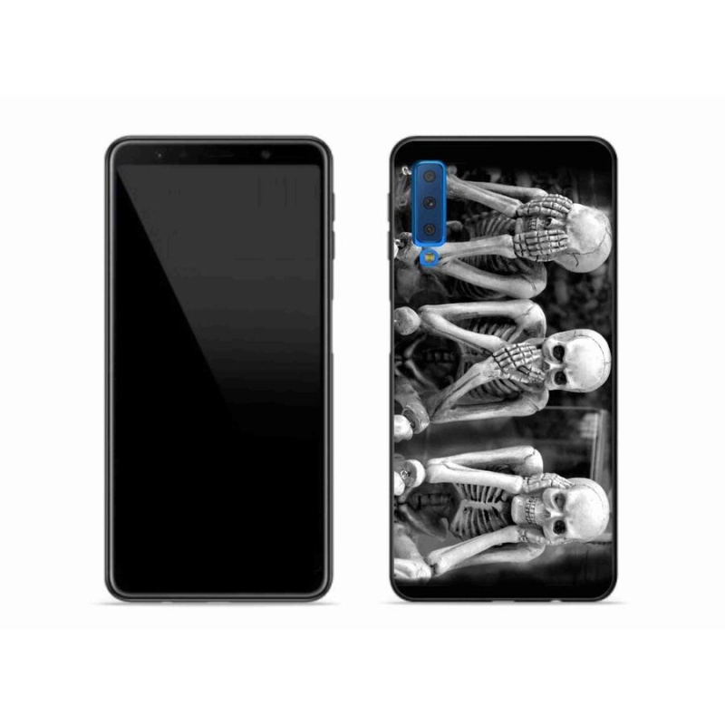 Zselés borítás mmCase Samsung Galaxy A7 (2018) - csontvázakhoz