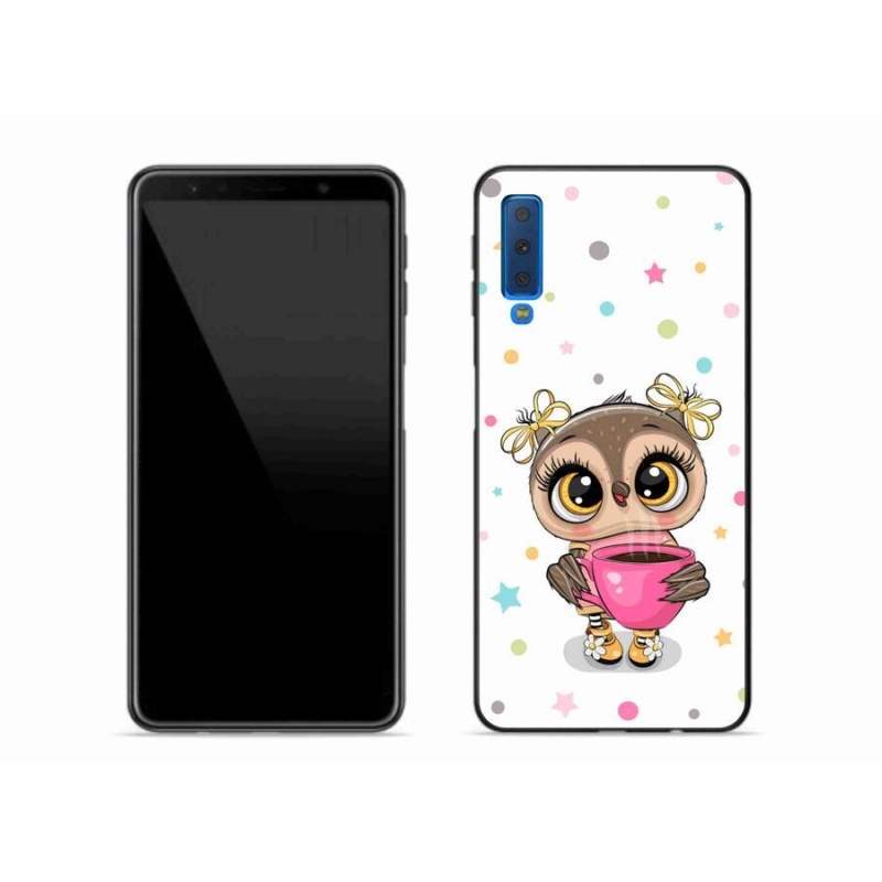 Zselés borítás mmCase Samsung Galaxy A7 (2018) - rajzfilm bagolyhoz