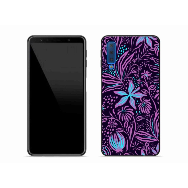 Gél védőhuzat mmCase Samsung Galaxy A7 (2018) - virágok 2