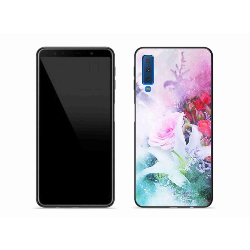 Gél borítás mmCase Samsung Galaxy A7 (2018) - virágok 4