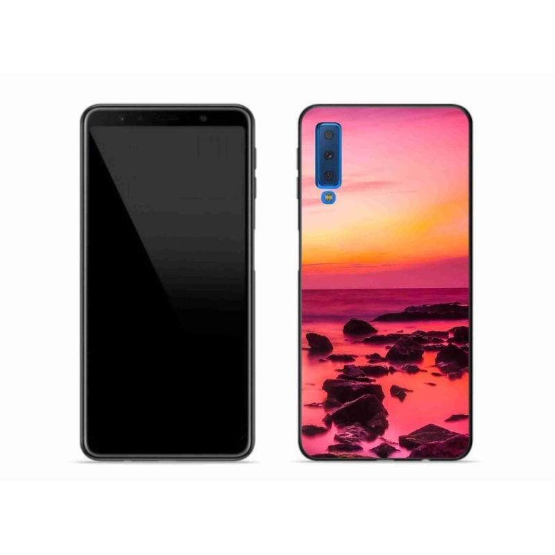 Gél borítás mmCase Samsung Galaxy A7 (2018) - tenger és ragyogás