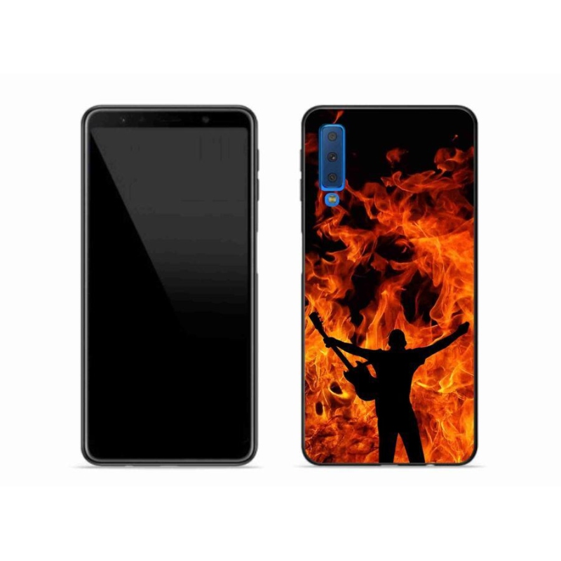 Gél borítás mmCase Samsung Galaxy A7 (2018) - zenész és tűz
