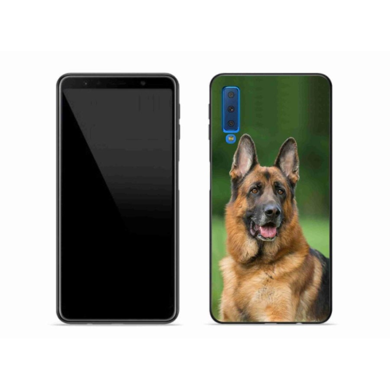 Zselés borítás mmCase Samsung Galaxy A7 (2018) - Német juhászkutya számára