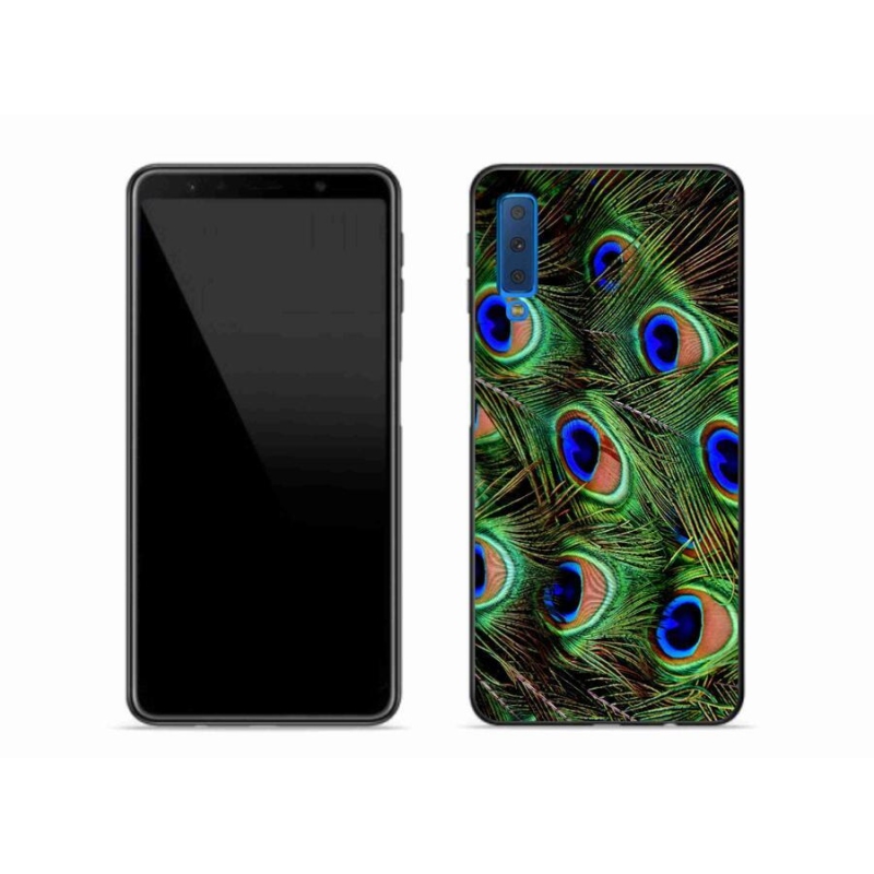 Zselés borítás mmCase Samsung Galaxy A7 (2018) - pávatoll