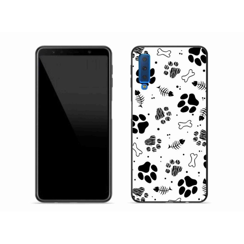 Zselés borítás mmCase Samsung Galaxy A7 (2018) - kutyamancsok 1