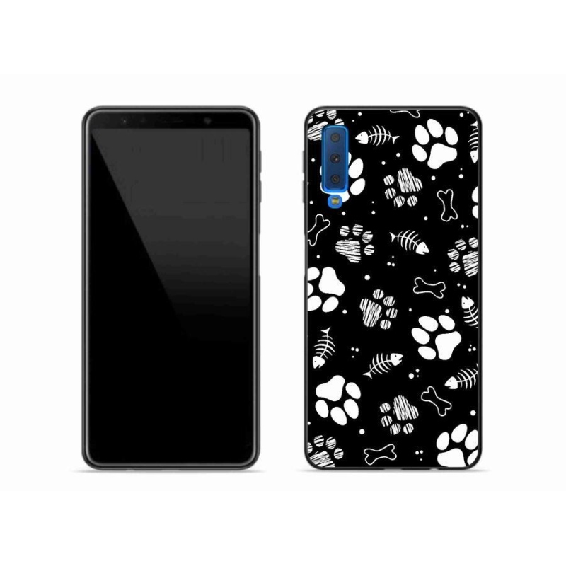 Zselés borítás mmCase Samsung Galaxy A7 (2018) - kutyamancsok
