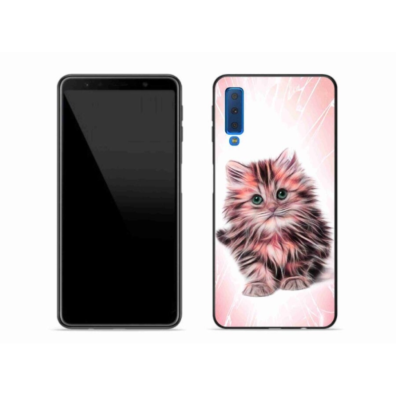 Zselés borítás mmCase Samsung Galaxy A7 (2018) - aranyos cica