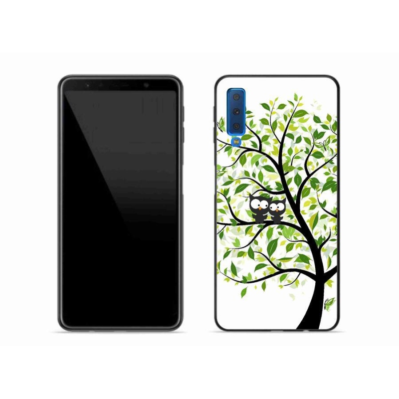 Zselés borítás mmCase Samsung Galaxy A7 (2018) - baglyok a fán