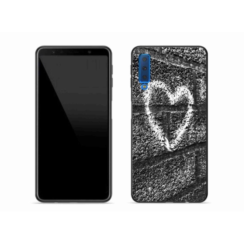 Zselés borítás mmCase Samsung Galaxy A7 (2018) - szív a falon