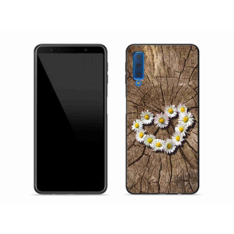 Zselés borítás mmCase Samsung Galaxy A7 (2018) - Százszorszépek szíve