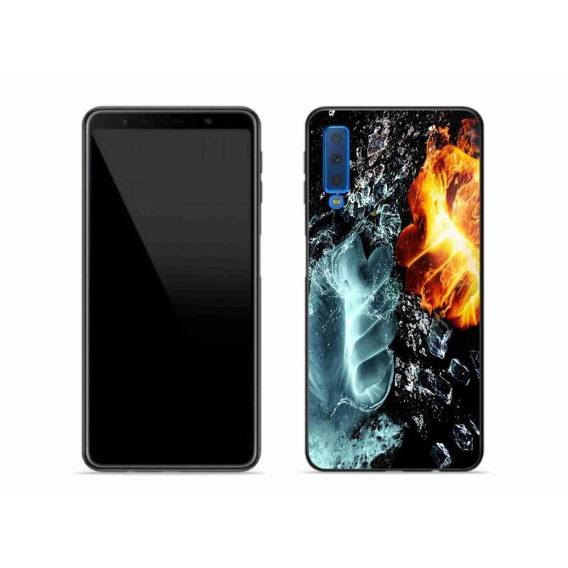 Zselés borítás mmCase Samsung Galaxy A7 (2018) - víz és tűz