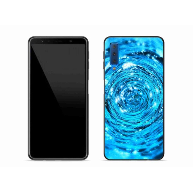 Gél borítás mmCase Samsung Galaxy A7 (2018) - water vortex - zselés tok Samsung Galaxy A7 (2018) számára