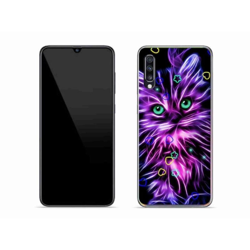 Gél borítás mmCase Samsung Galaxy A70 készülékhez - absztrakt macska