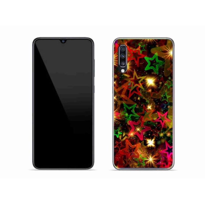 Gél borítás mmCase a mobil Samsung Galaxy A70 - színes csillagok