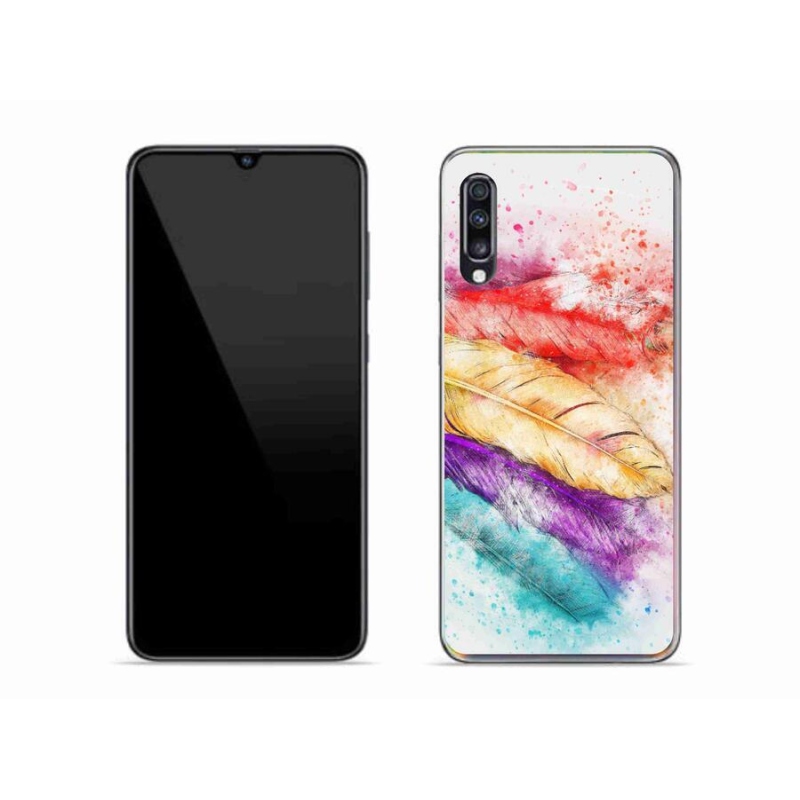 Gél borítás mmCase a mobiltelefon Samsung Galaxy A70 - színes tollak