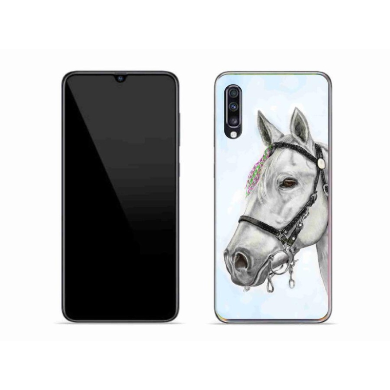 Gél védőhuzat mmCase Samsung Galaxy A70 - fehér ló 1