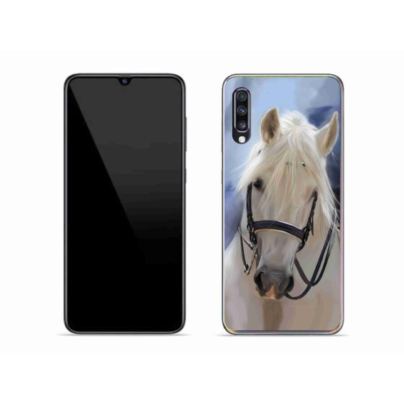 Zselés borítás mmCase Samsung Galaxy A70 - fehér ló