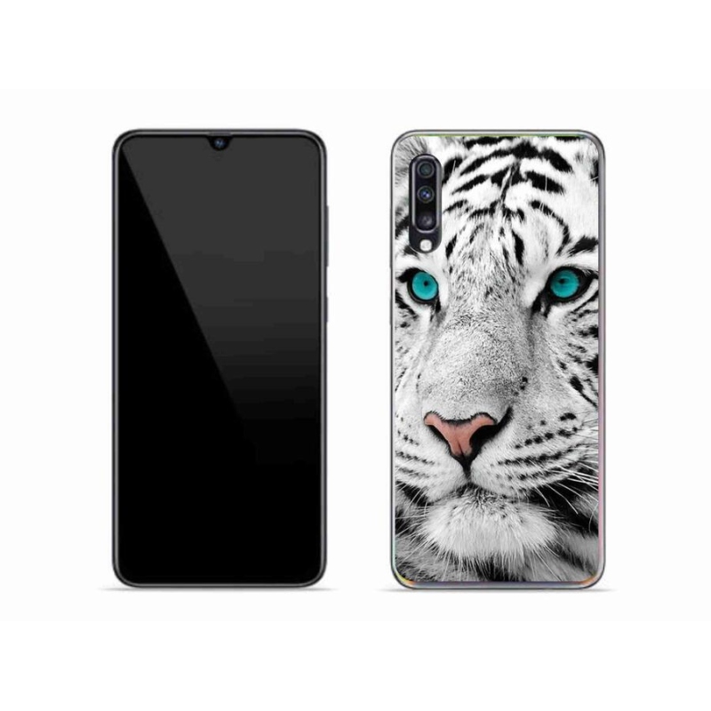 Gél védőhuzat mmCase Samsung Galaxy A70 - fehér tigris