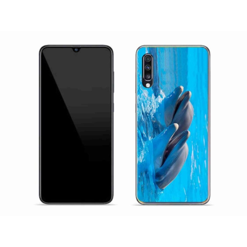 Zselés borítás mmCase Samsung Galaxy A70 készülékhez - delfinek