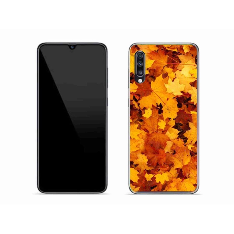 Gél borítás mmCase Samsung Galaxy A70 készülékhez - juharlevelek