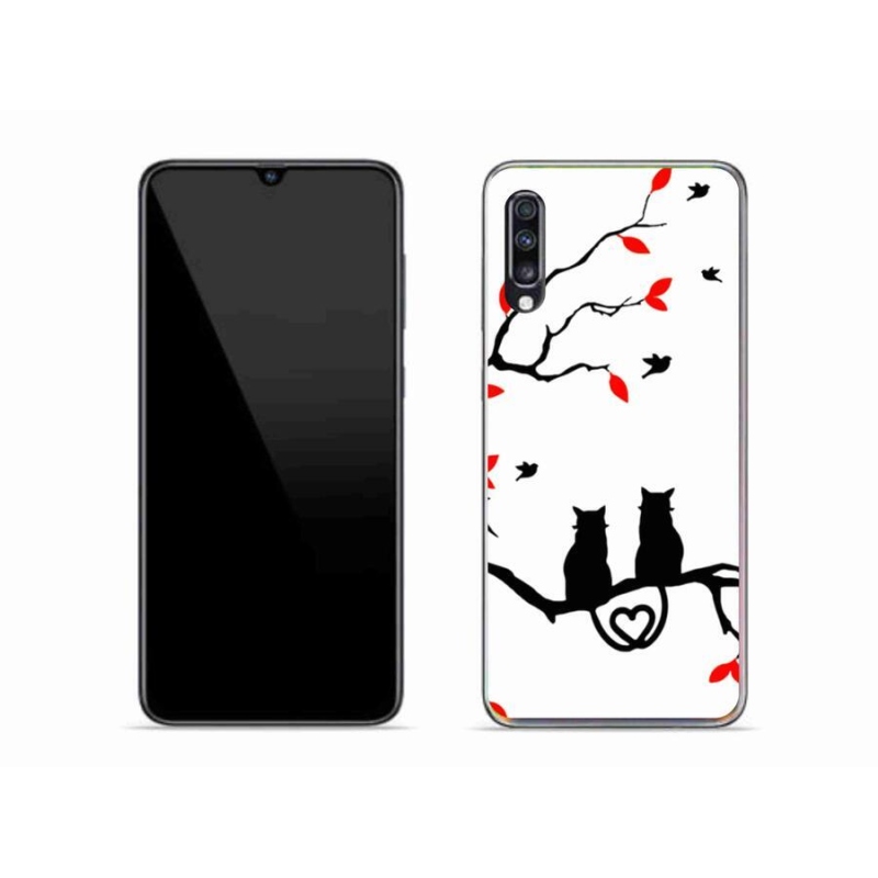 Gél borítás mmCase Samsung Galaxy A70 készülékhez - macskaszerelem