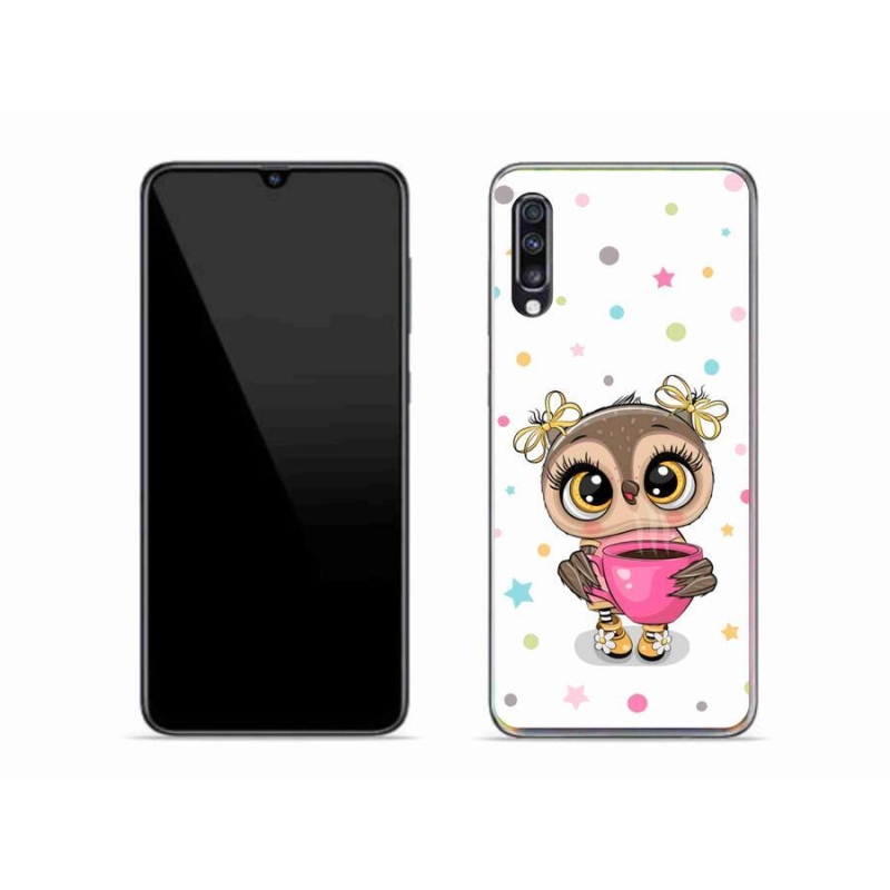 Gél borítás mmCase Samsung Galaxy A70 készülékhez - rajzfilm bagoly