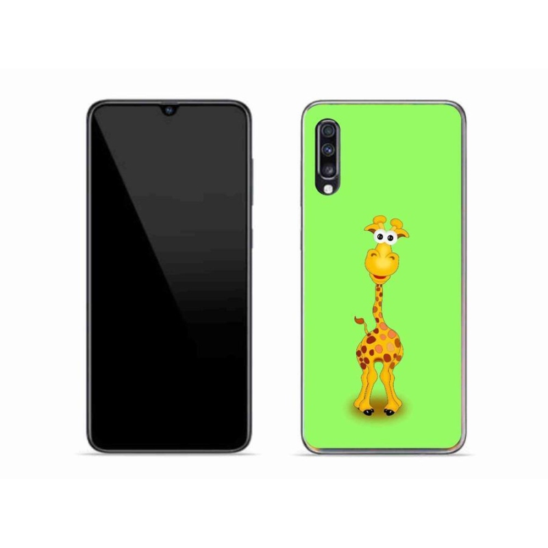 Zselés borítás mmCase Samsung Galaxy A70 készülékhez - rajzfilm zsiráf