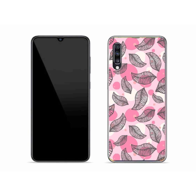 Gél borítás mmCase Samsung Galaxy A70 készülékhez - rajzfilmes hulló levelek