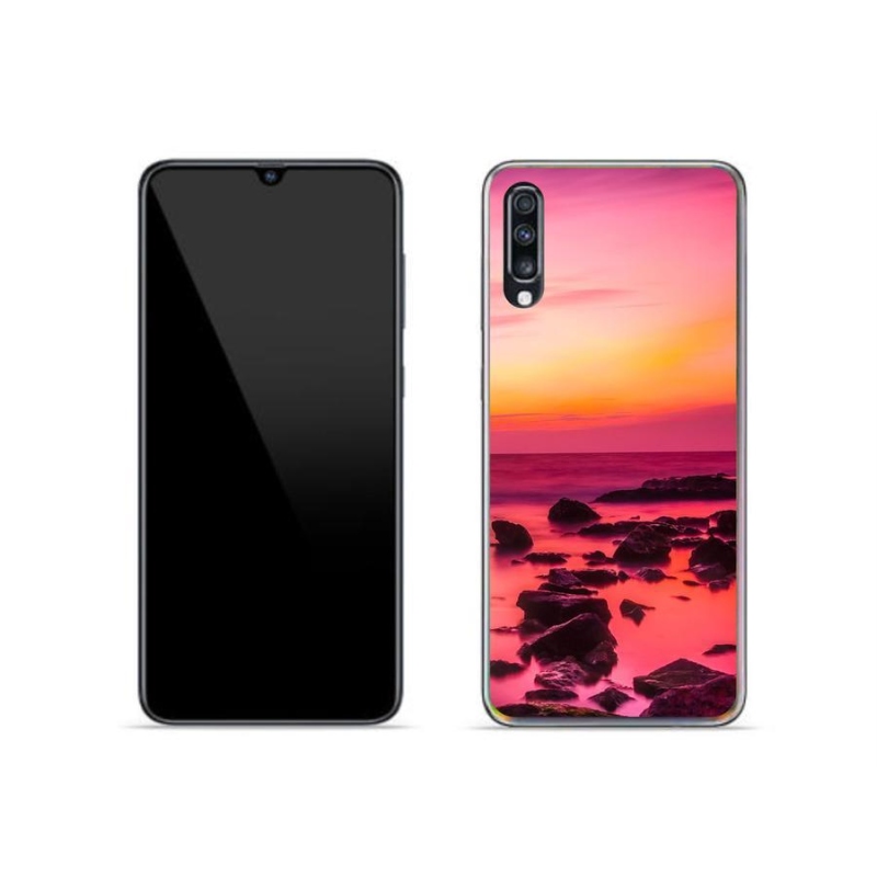 Gél borítás mmCase Samsung Galaxy A70 - tenger és világítás