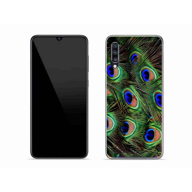 Zselés borítás mmCase Samsung Galaxy A70 készülékhez - pávatoll