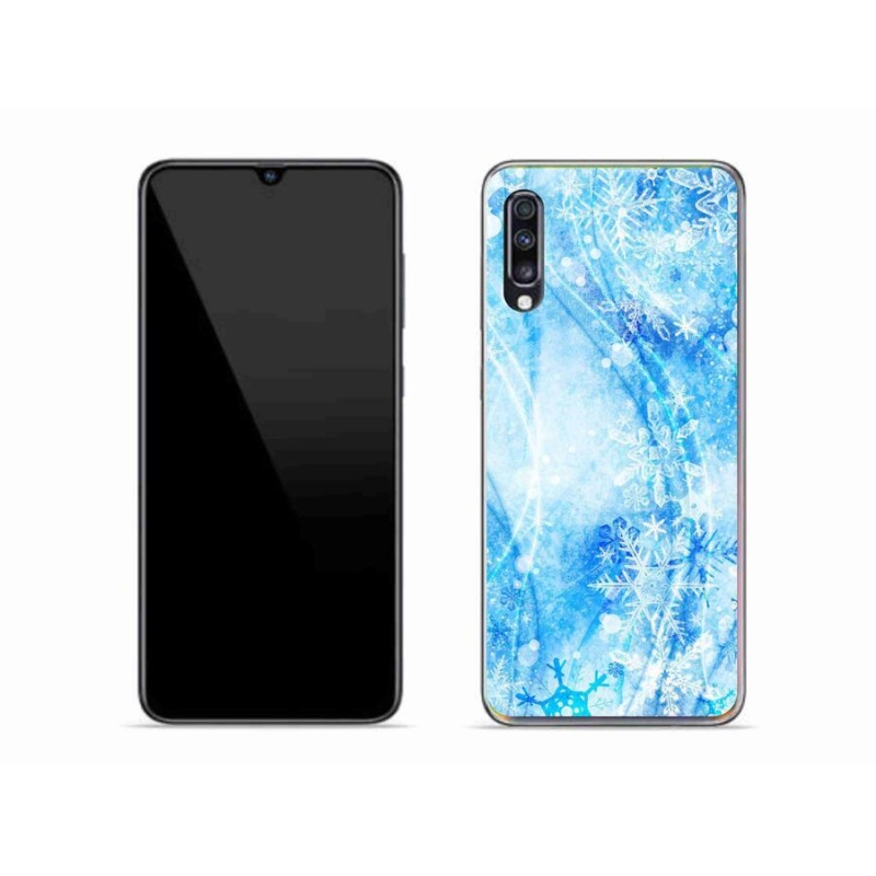 Gél borítás mmCase Samsung Galaxy A70 készülékhez - hópelyhek