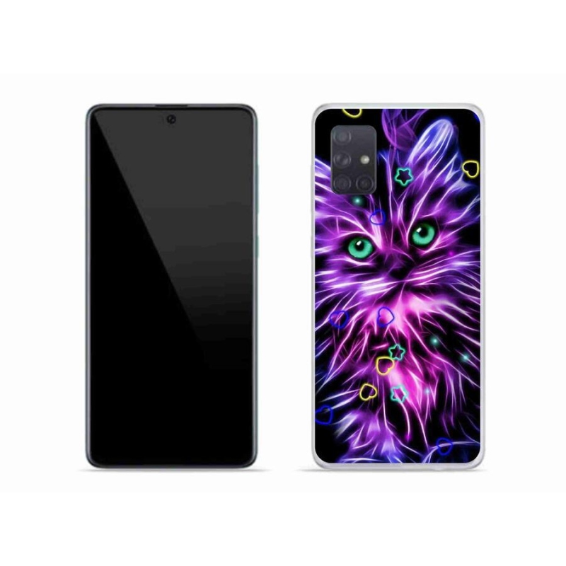 Gél borítás mmCase Samsung Galaxy A71 - absztrakt macska