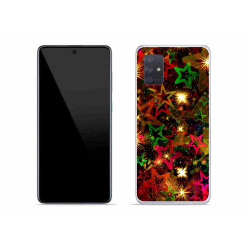 Gél borítás mmCase a mobiltelefon Samsung Galaxy A71 - színes csillagok