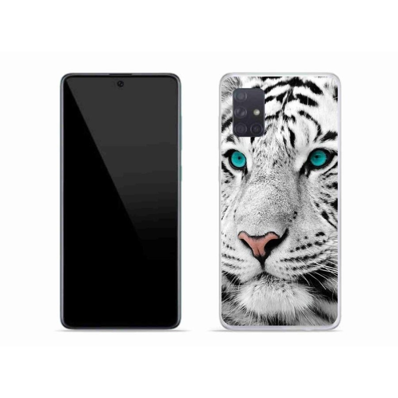 Gél védőhuzat mmCase Samsung Galaxy A71 - fehér tigris